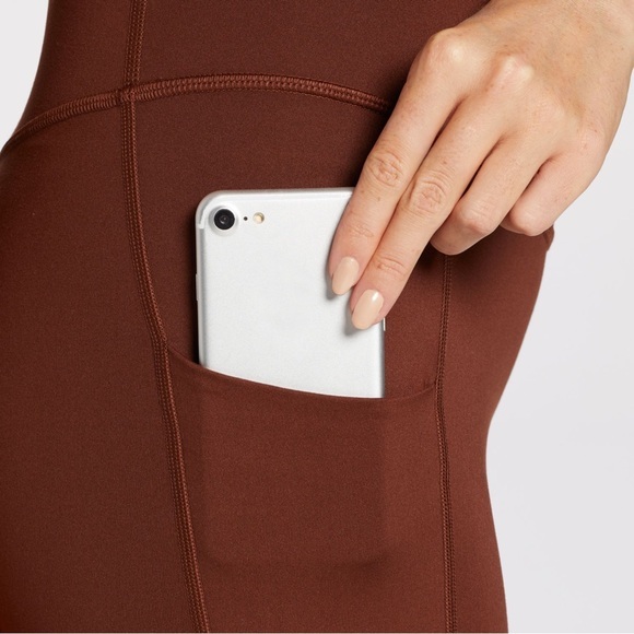 The North Face Women's Midline‎ High-Rise Pocket 7/8 Brown Leggings Size Medium - Picture 3 of 8